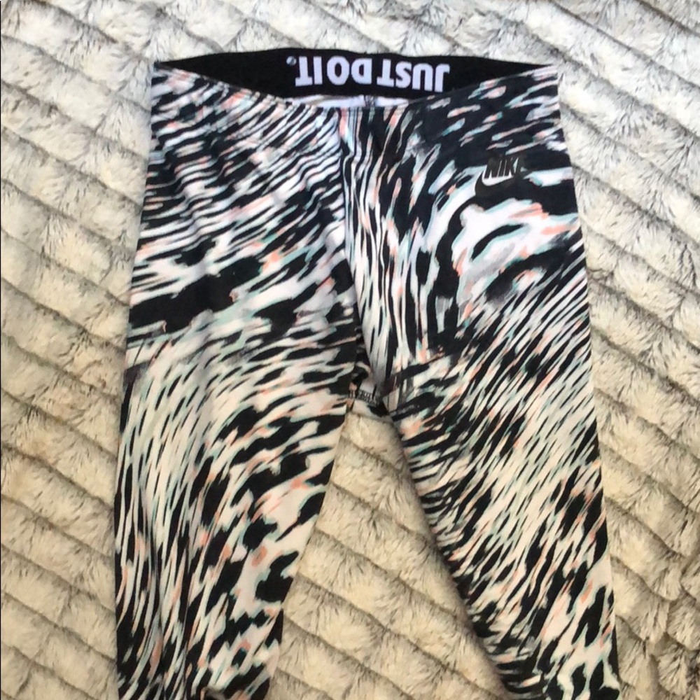 Nike “JUST DO IT” multi colored long leg leggings